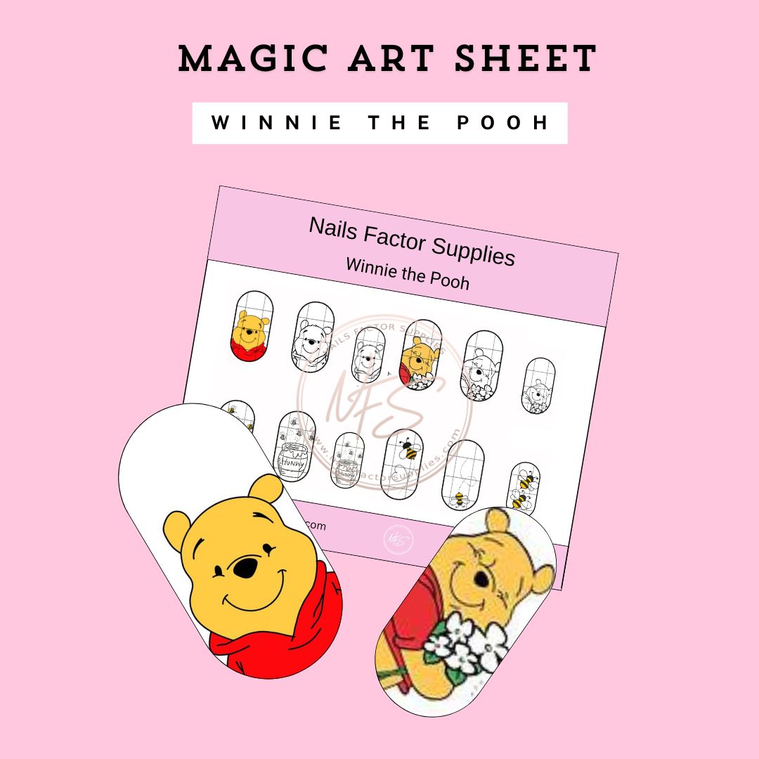 Magic Nail Art Sheet Option Winnie the pooh